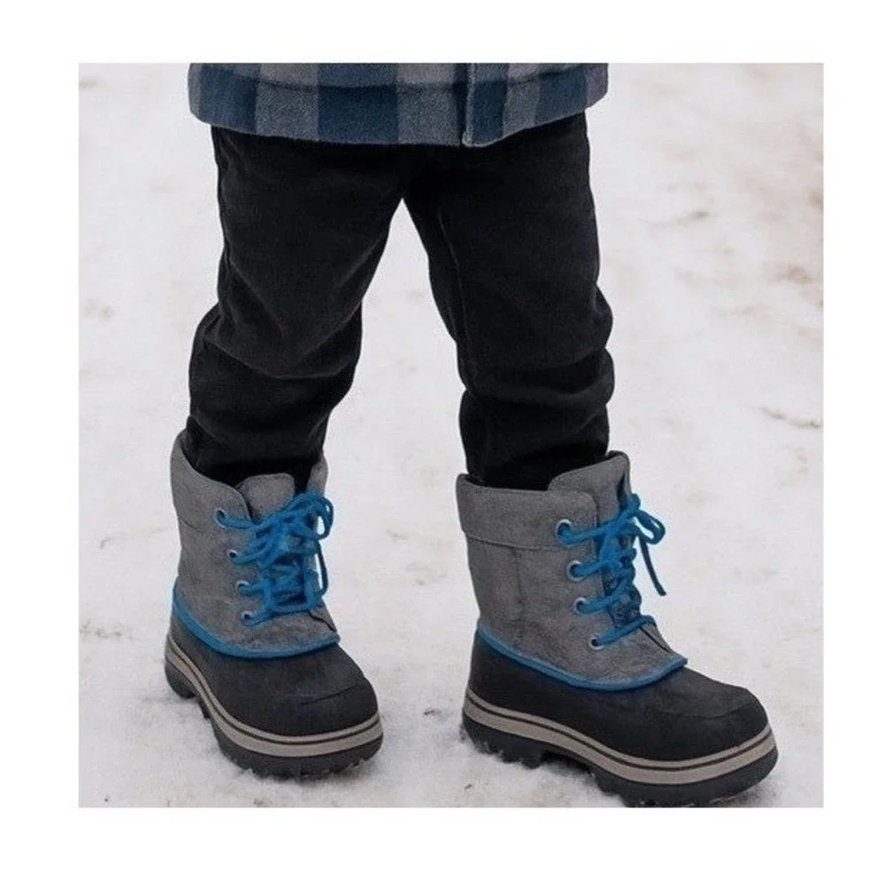 Sorel Kids Blue/Gray Lined Waterproof Insulated Boots